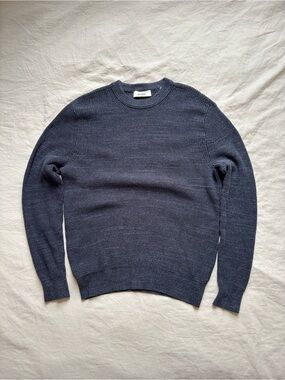 Buck Mason Seafarer Cotton Rib Crewneck Sweater Size M